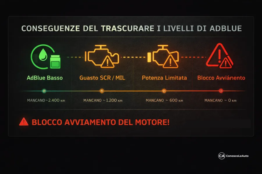 Infoanagrafica blocco centralina, problemi adBlue 2026
