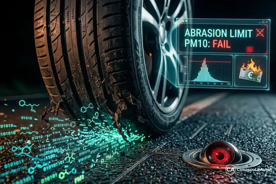 Immagine grafica che ritrae i principali requisiti degli pneumatici euro 7