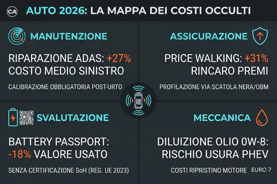 infoanagrafica svalutazione auto usate 2026