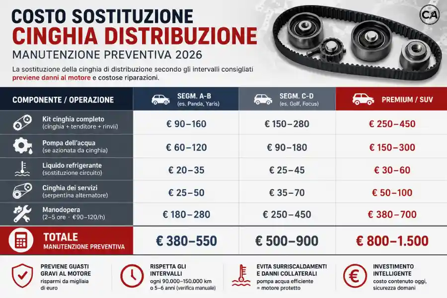 costo rottura cinghia distribuzione