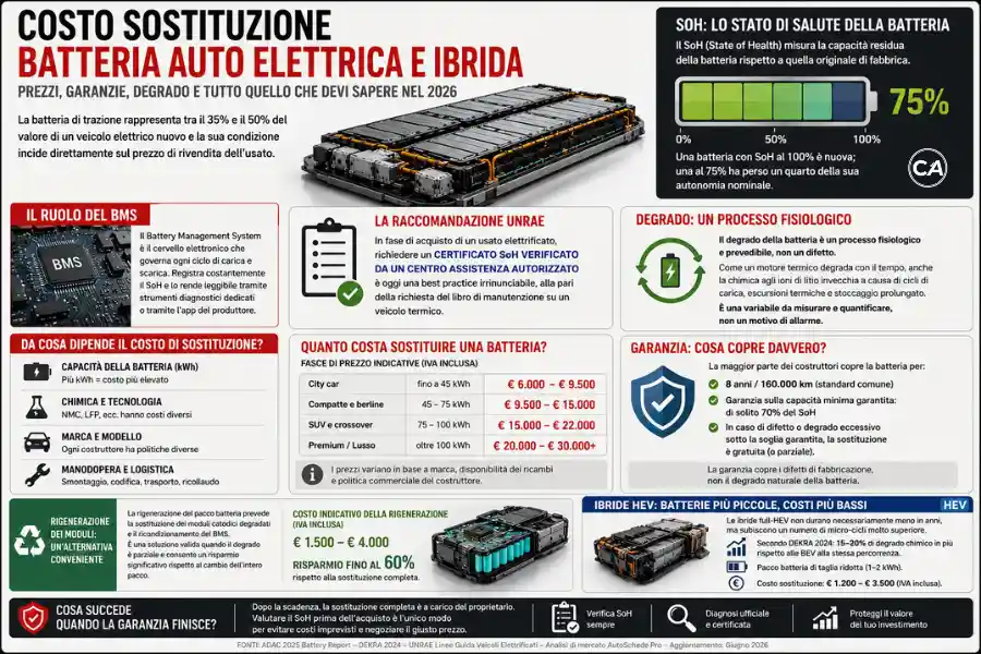 infoanagrafica costo sostituzione batteria auto elettrica
