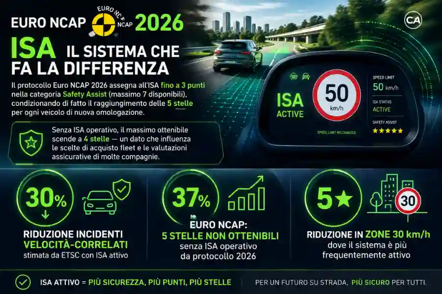 infoanagrafica che illustra i benefici dell'isa auto obbligatorio
