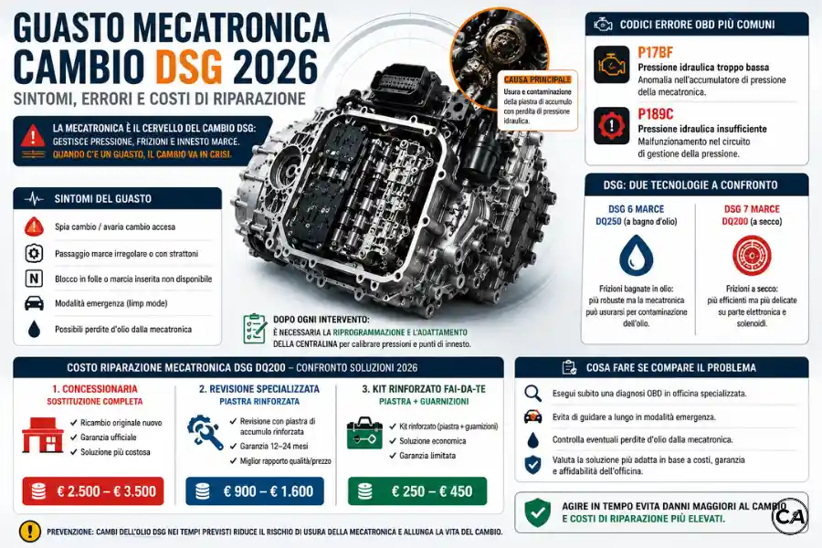 Infoanagrafica Guasto Mecatronica Cambio DSG 2026