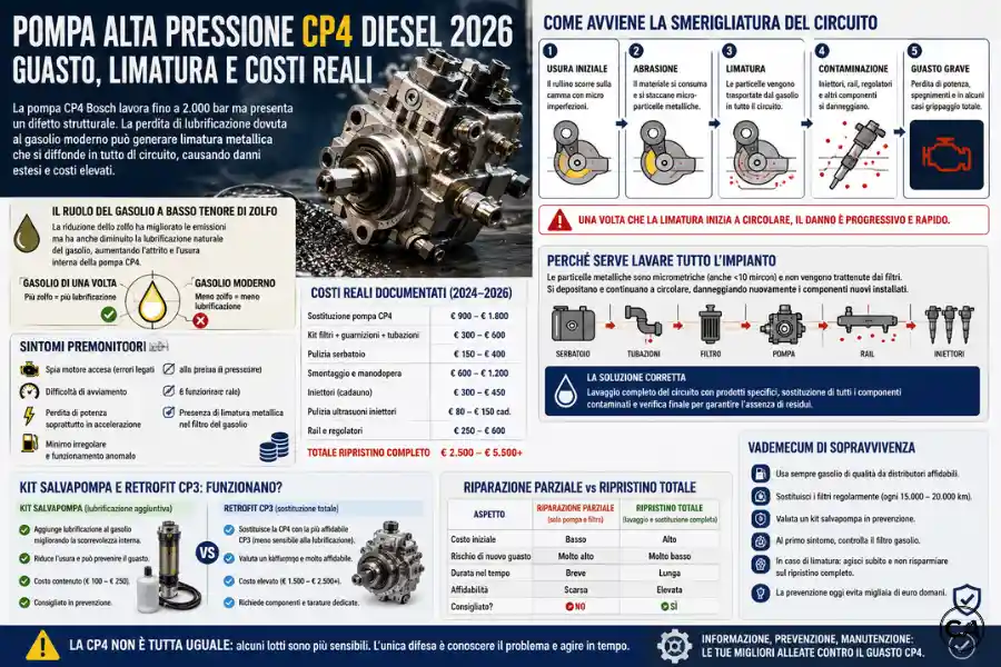 Infoanagrafica Pompa Alta Pressione CP4 Diesel 2026