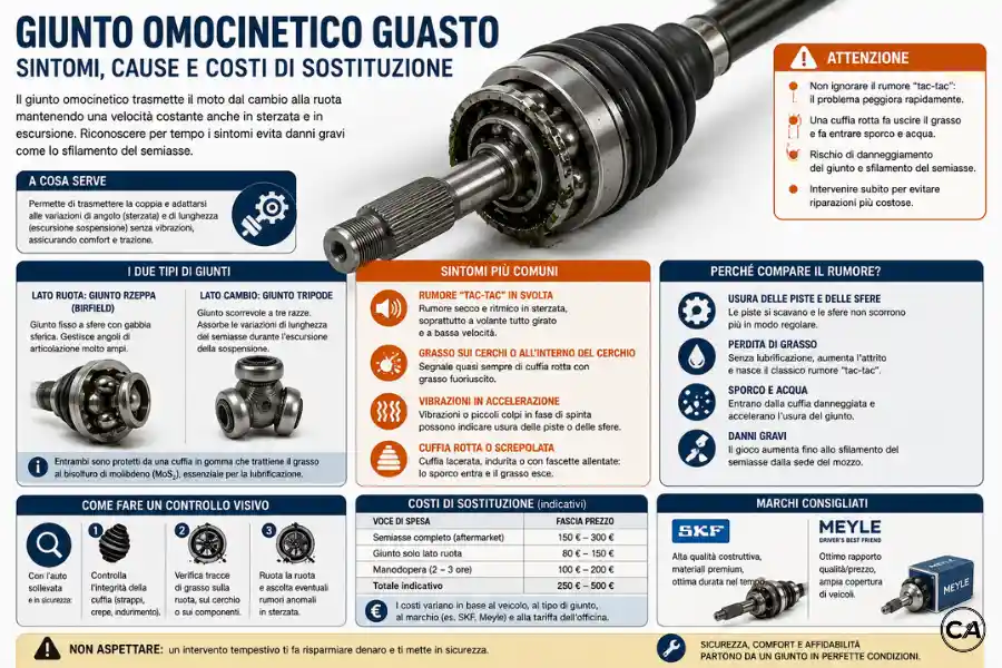 Infoanagrafica Giunto Omocinetico Guasto Sintomi