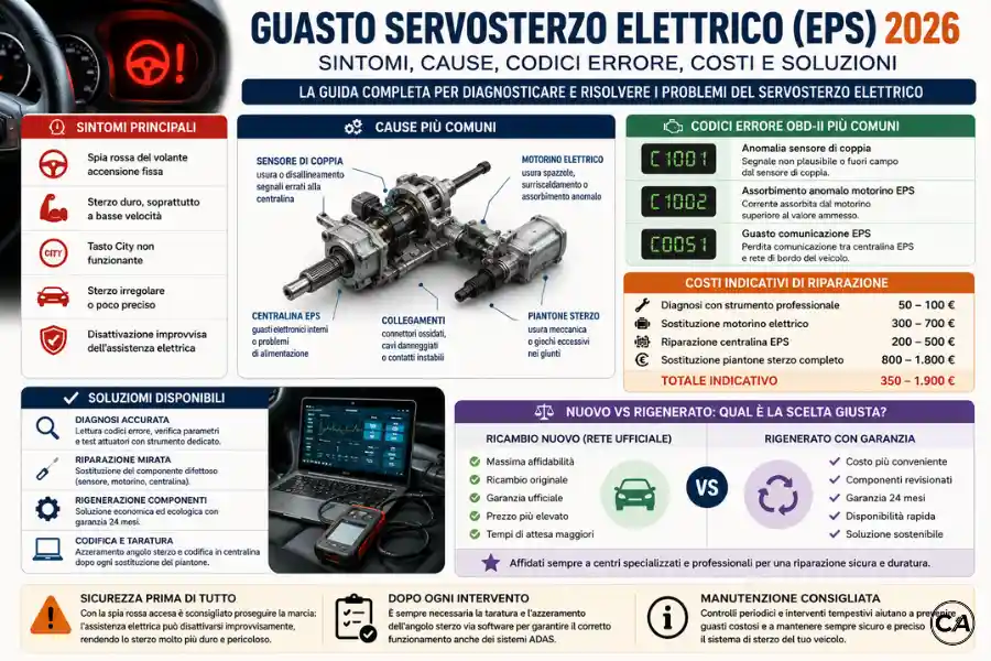 Infoanagrafica Guasto Servosterzo Elettrico EPS