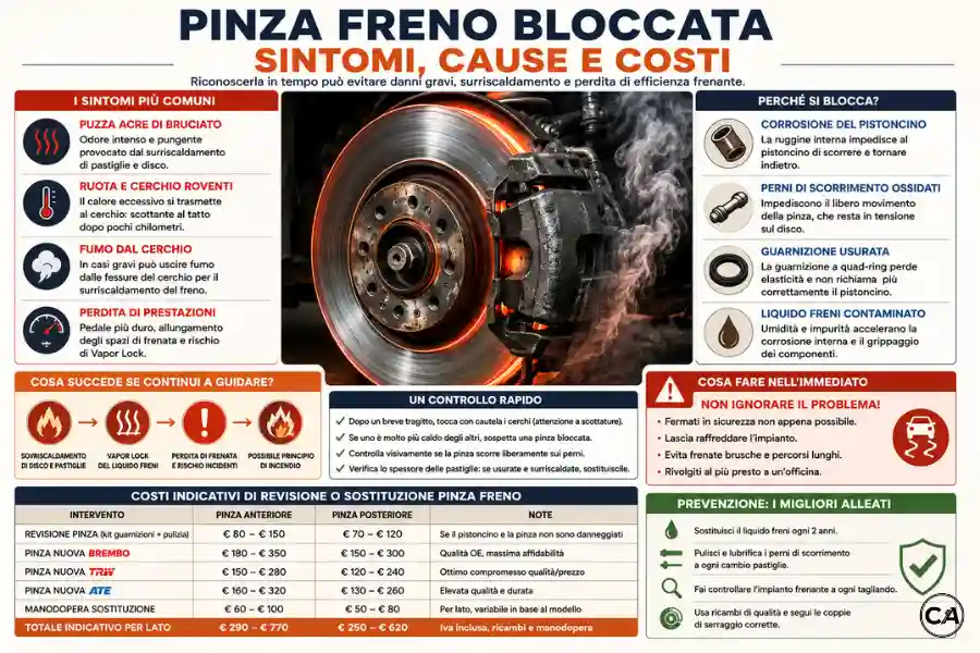 Infoanagrafica Pinza Freno Bloccata Sintomi