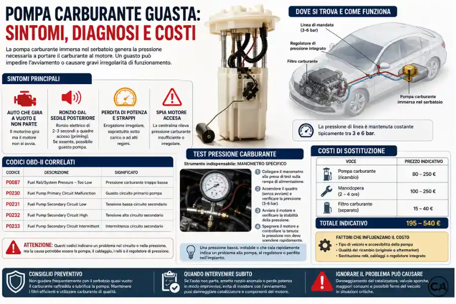 Infoanagrafica Pompa Carburante Guasta Sintomi