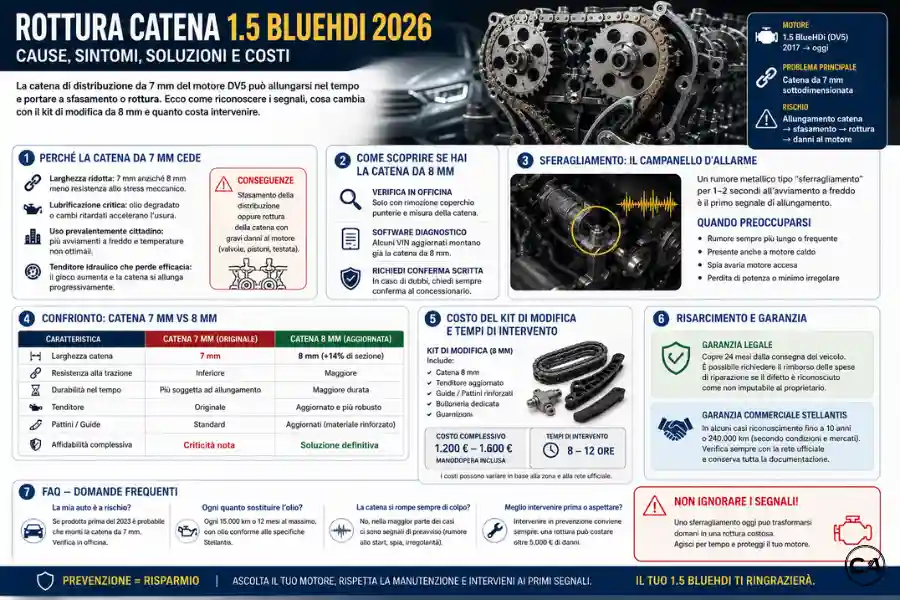 Infoanagrafica Rottura Catena 1.5 BlueHDi 2026