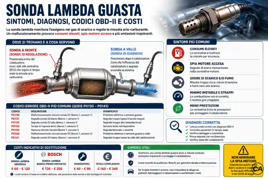 Infoanagrafica Sonda Lambda Guasta Sintomi