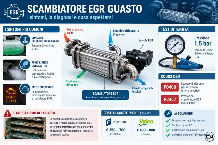 Infoanagrafica Scambiatore EGR Guasto Sintomi