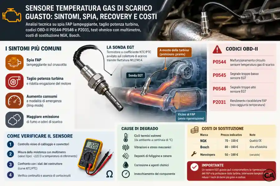 Infoanagrafica Sensore Temperatura Refrigerante Guasto