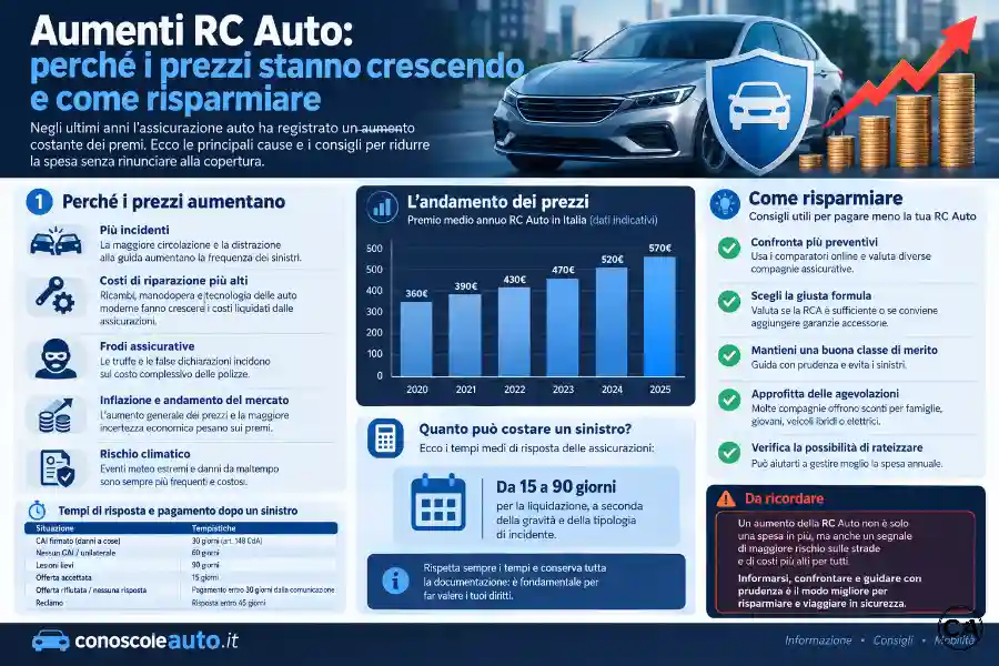 Infografica Aumenti RC Auto
