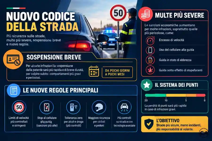Infografica Nuovo Codice della Strada